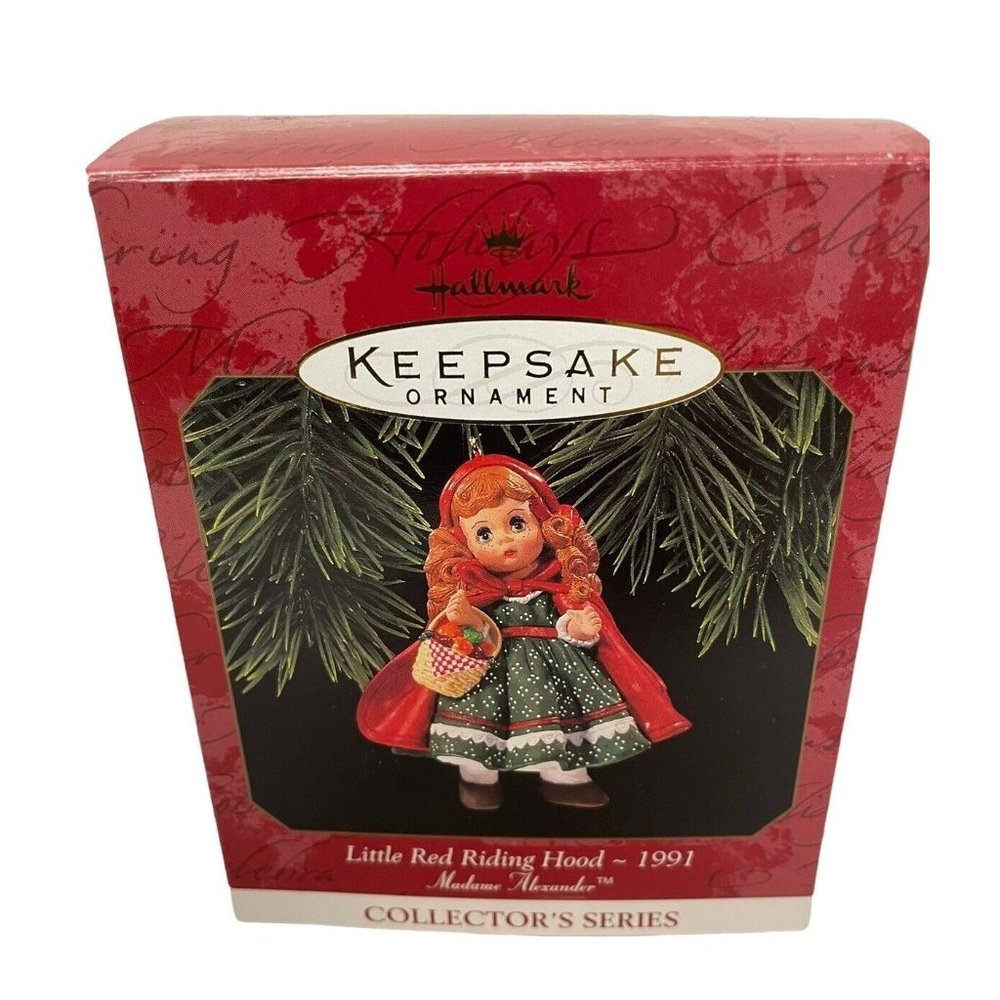Vintage Hallmark Series Ornament 1991 Madame Alexander‎ 2 Little Red Riding Hood